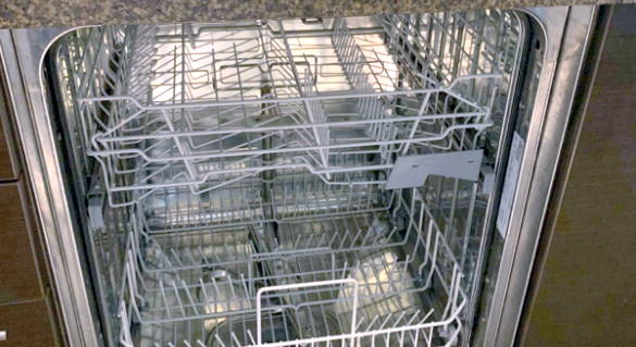 Viking dishwasher open